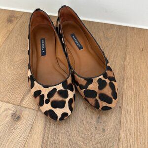 Margaux Leopard Haircalf Flats